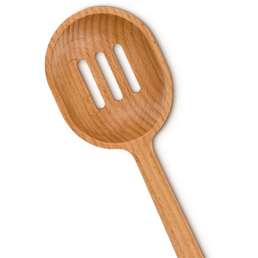 additioanl image for  Le Creuset Sign. Beechwood Slotted Spoon 